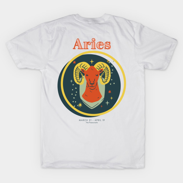 Aries Zodiac Astrology Symbol T-Shirt by Jaekindacray